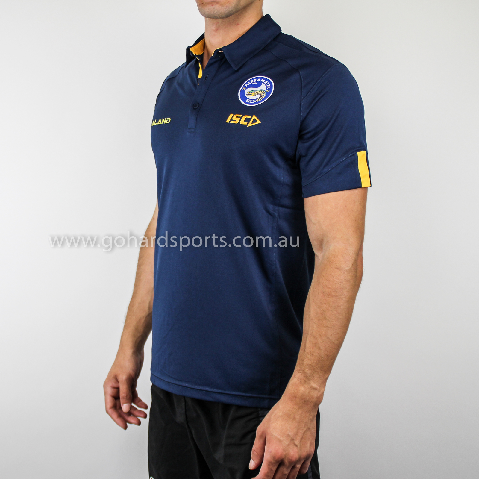 Parramatta Eels 2020 Sublimated Polo Sizes Small Large Navy/Royal/Gold NRL ISC 