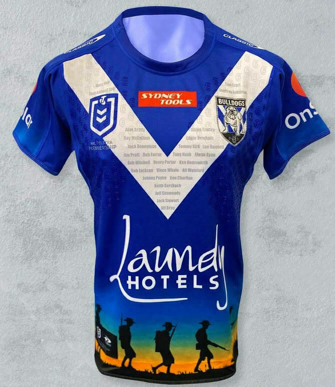 Buy 2023 Canterbury Bulldogs NRL ANZAC Jersey - Mens - Your Jersey