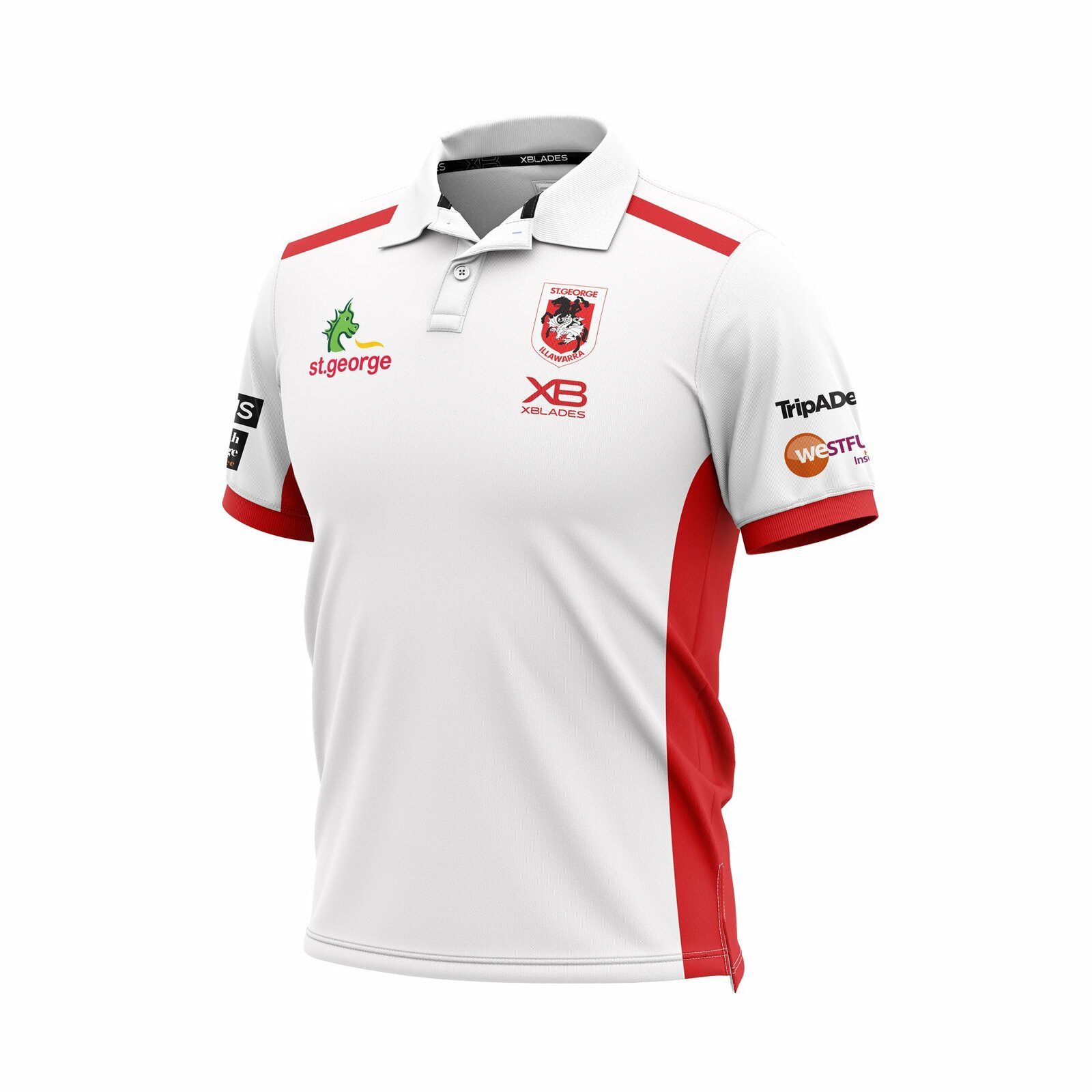 St George Illawarra Dragons 2019 NRL Men's Media Polo (Sizes S - 3XL)
