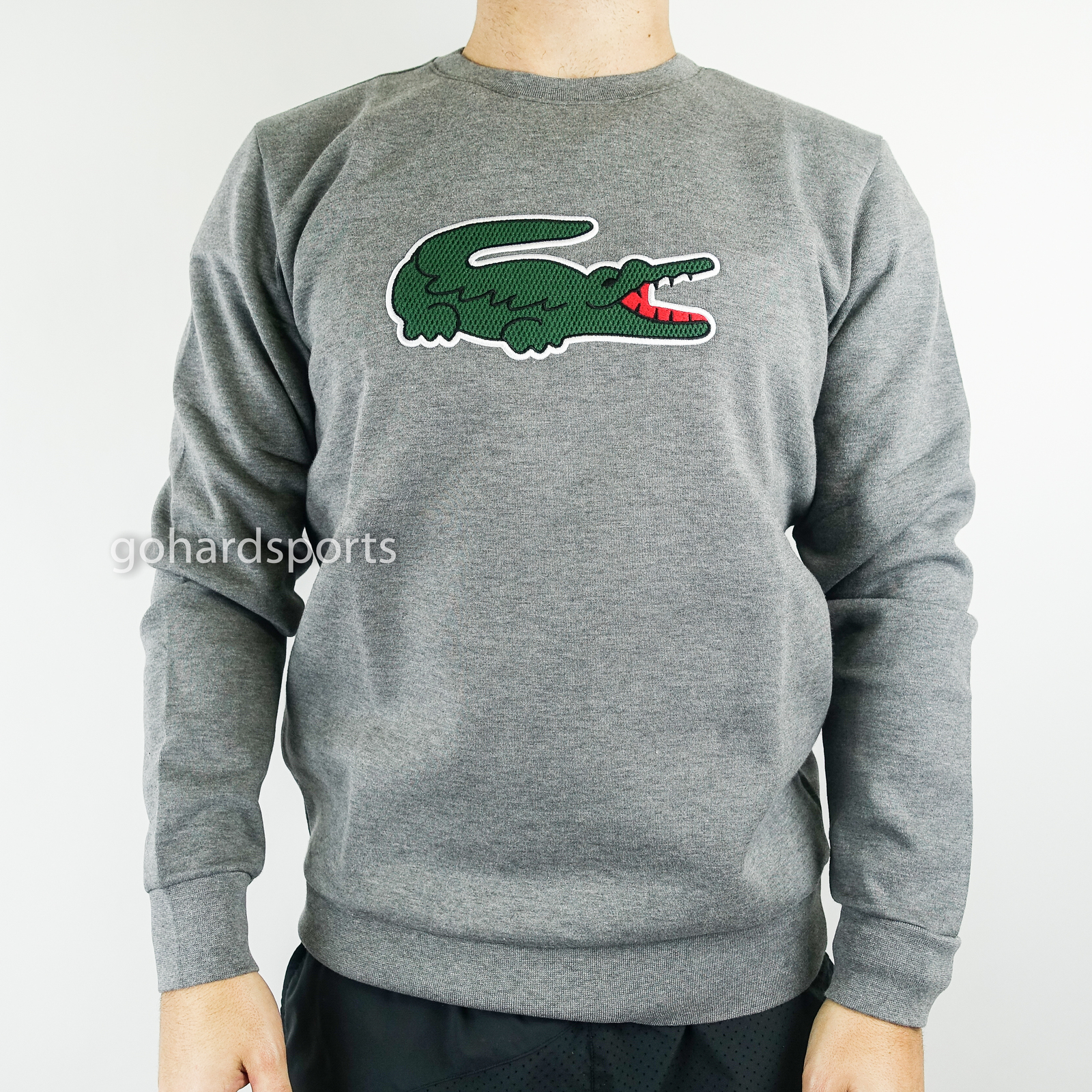 lacoste jumper grey