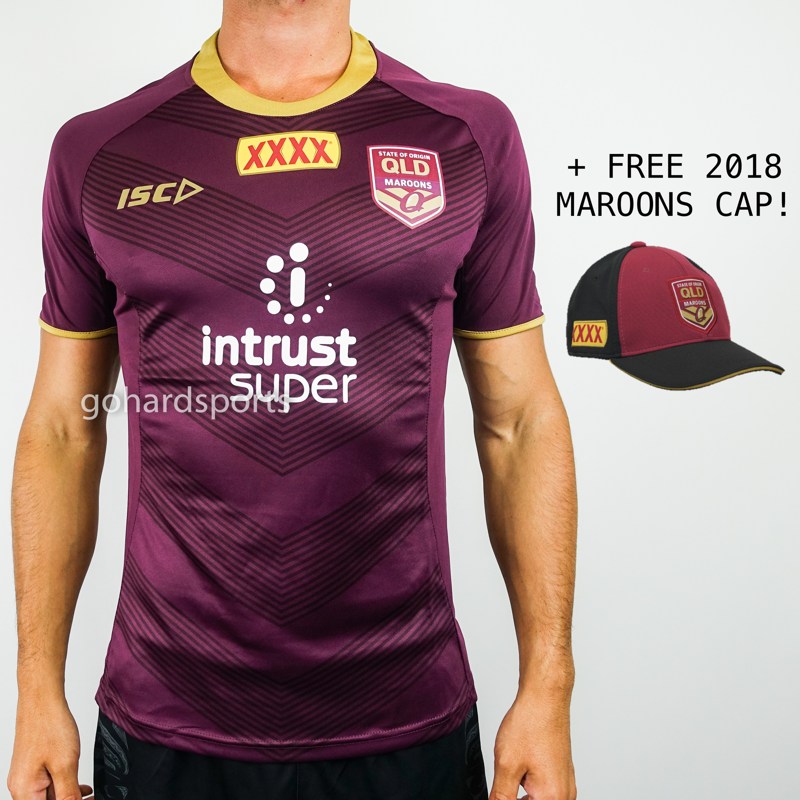 State of Origin Football T-Shirt 1 Memorial Rugby Jersey MGRH 2018 Maroons No Rugby Training Shirt 