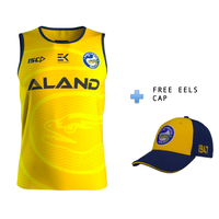 Parramatta Eels 2020 NRL ISC Men's Training Singlet in Gold (S - 5XL) + FREE CAP