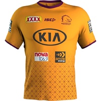 Brisbane Broncos 2020 NRL ISC Training Tee in Amber (S - 5XL)