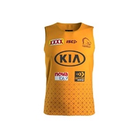 Brisbane Broncos 2020 NRL ISC Training Singlet in Amber (S - 5XL)