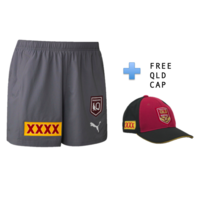 Queensland Maroons 2021 Training Shorts (S - 3XL) + FREE CAP