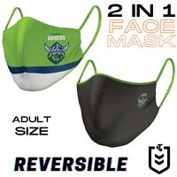 Canberra Raiders NRL Reversible Face Masks (Adult size)