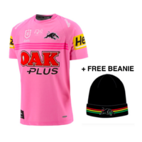 Penrith Panthers 2021 NRL Away Pink Jersey (S to 4XL) + FREE BEANIE
