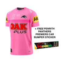Penrith Panthers 2021 Away (Pink) Jersey (Mens + Ladies Sizes) + FREE sticker