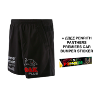 Penrith Panthers 2021 NRL Kids Training Shorts (6 - 14) + FREE Premiers sticker