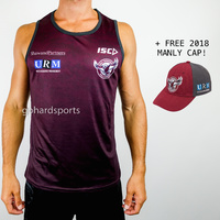 Manly Sea Eagles 2019 NRL ISC Men's Training Singlet (S - 3XL) + FREE CAP