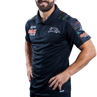 Penrith Panthers 2019 NRL Black Media Polo (Mens + Kids Sizes)