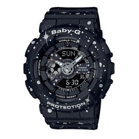 Casio Baby G-Shock in Black with White Speckle (New in Box) BA-110ST-1ADR