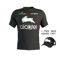 South Sydney Rabbitohs 2019 Black Training Tee (Mens + Kids Sizes) + FREE CAP