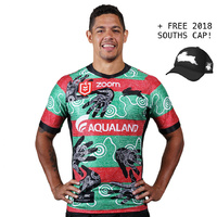 South Sydney Rabbitohs 2019 NRL Indigenous Jersey Mens & Kids Sizes + FREE CAP