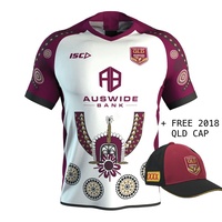 QLD Maroons 2019 State of Origin NRL Indigenous Jersey (S - 3XL) + FREE CAP