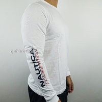 Nautica Competition Long Sleeve Tee in White (Sizes XS - XL)