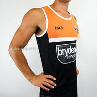 Wests Tigers 2018 NRL Graphite/Orange Training Singlet (Mens + Kids Sizes)