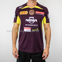Brisbane Broncos 2018 Men's Training Tee Shirt (Sizes S - 3XL) in Mulberry 