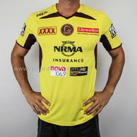 Brisbane Broncos 2018 Men's Training Tee Shirt (Sizes S - 4XL) in Primrose
