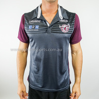 Manly Sea Eagles 2018 NRL Men's Carbon Media Polo Shirt *BNWT* (Sizes S - L)