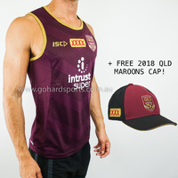 QLD Maroons State of Origin 2018 Training Singlet (SIZE SMALL ONLY) + FREE CAP 