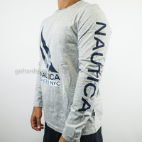 Nautica Heritage Since 83 Long-Sleeve Tee in Grey (Sizes XS - 2XL Available)