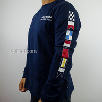 Nautica Sailing 83 Flag Long-Sleeve Tee in Navy (Sizes XS - 2XL Available)