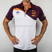 Brisbane Broncos 2019 NRL Mens Performance Polo (Sizes S - 3XL)
