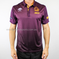Brisbane Broncos 2019 Mens Sublimated Polo in Mulberry (Sizes S - 5XL)