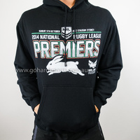 South Sydney Rabbitohs NRL Premiers Black Hoody (Sizes S - 4XL) *BNWT* 