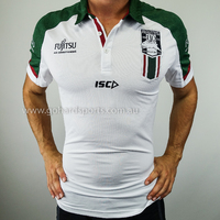 South Sydney Rabbitohs 2018 NRL Supporter White Polo Shirt (Sizes S + M) *BNWT*