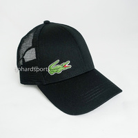 Lacoste Trucker Mesh Adjustable Cap in Black 