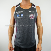Manly Sea Eagles 2018 NRL Graphite/Marle Training Singlet (Sizes S - 3XL)
