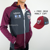 Manly Sea Eagles 2018 NRL Mens Tech Pro Hoody (Sizes S - L) + FREE CAP!