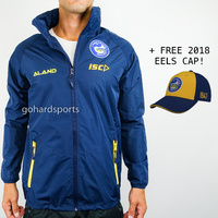 Parramatta Eels 2018 NRL Wet Weather Jacket (Sizes S + M) + FREE CAP!