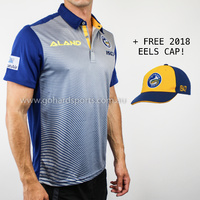 Parramatta Eels 2019 Men's Sublimated Polo in Grey (S - 5XL) + FREE CAP!