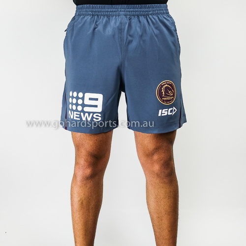 Brisbane Broncos NRL 2021 Cotton On Striped Board Shorts Boys Sizes 1yrs-10yrs! 